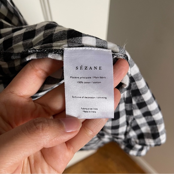 Sezane Marielle Midi Wrap Dress Gingham - Picture 5 of 5